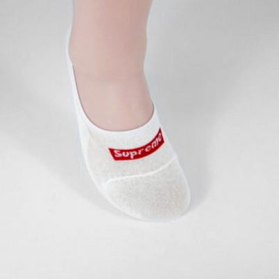 Suprome Legs No Show Invisible Socks White