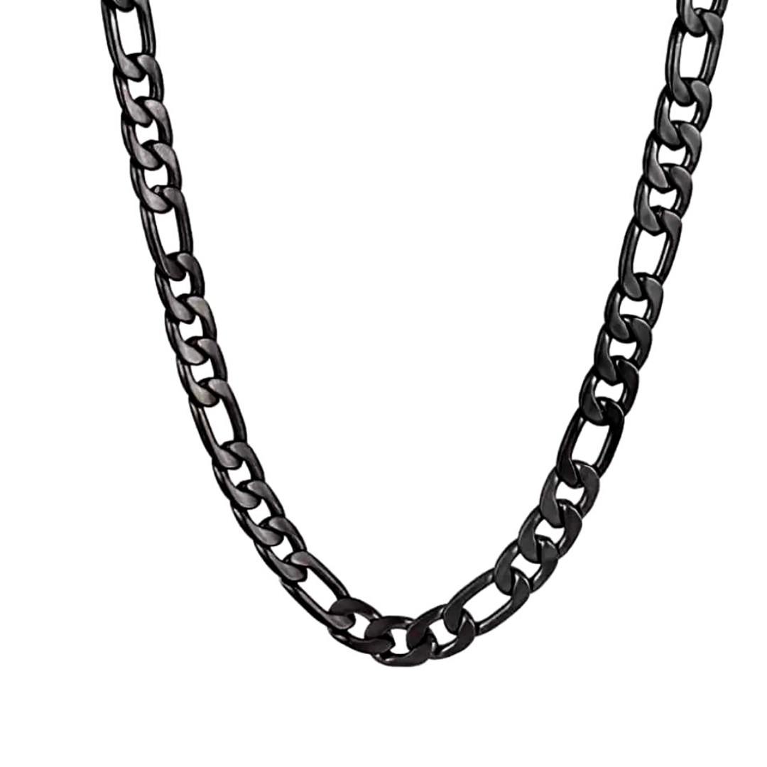 Titanium Plated Stainless Steel Black Chain