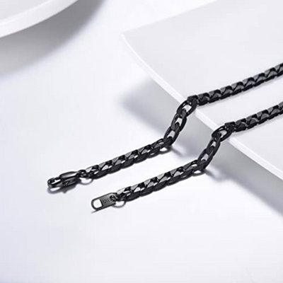 Titanium Plated Stainless Steel Black Chain