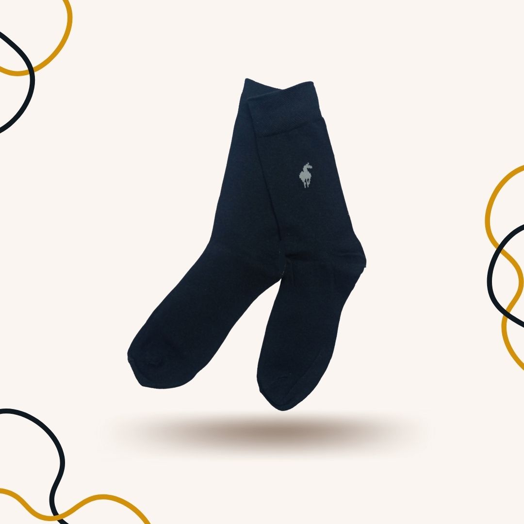 White Polo Black Crew Socks - SOXO #1 Imported Socks Brand in Pakistan