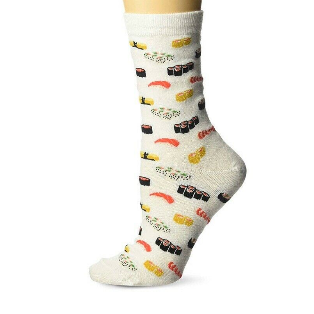 White Sushi Short Funky Socks - SOXO #1 Imported Socks Brand in Pakistan