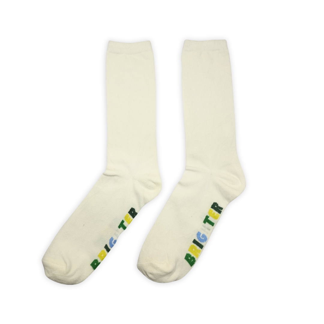 White Brighter Funky Socks
