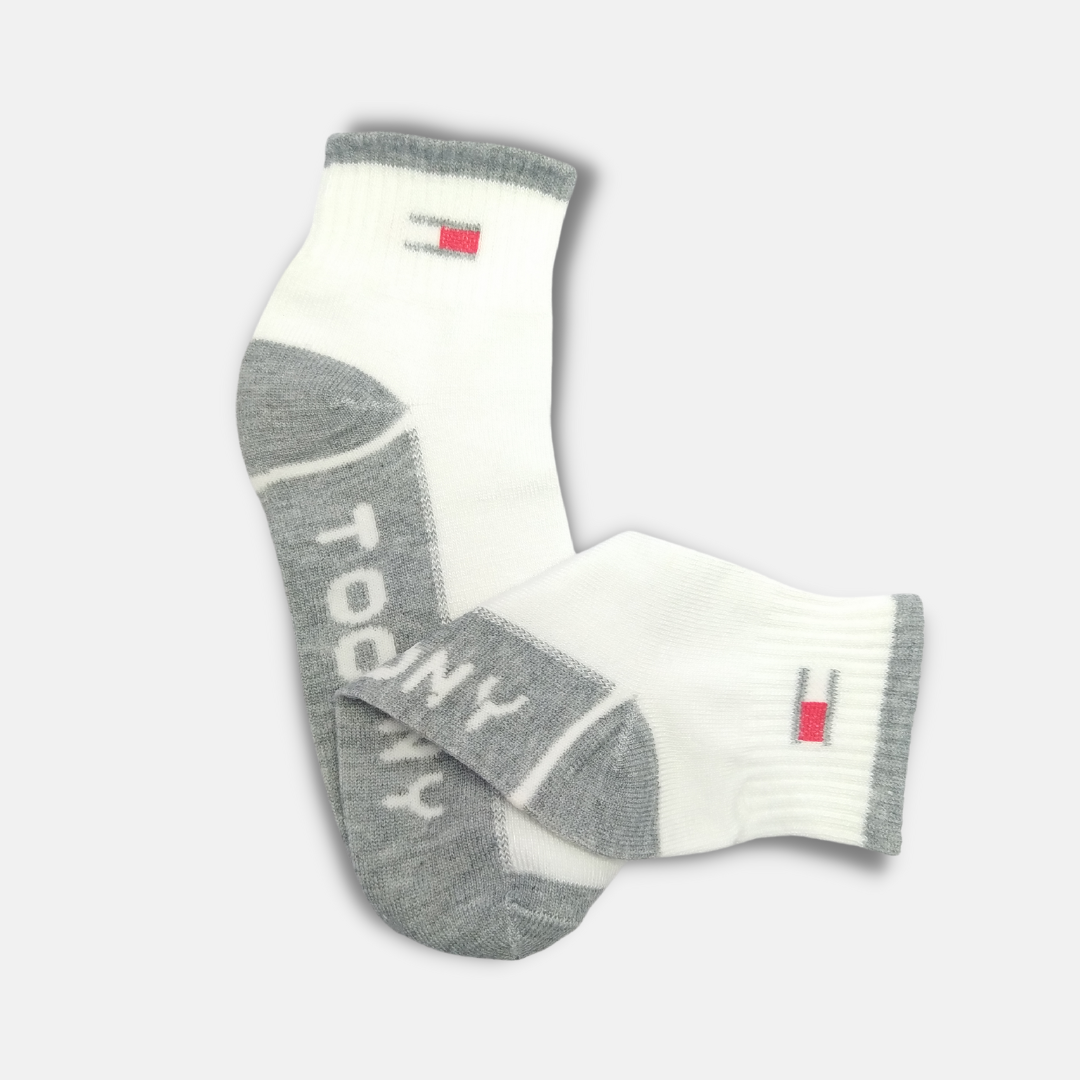 White Tommy Sports Ankle Socks