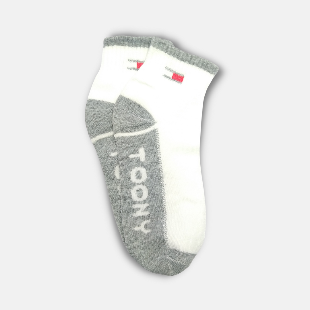 White Tommy Sports Ankle Socks