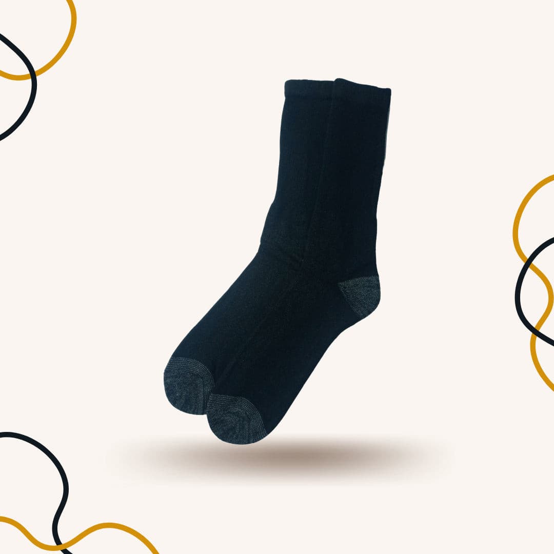 Winter Classic Crew Socks Black - SOXO #1 Imported Socks Brand in Pakistan