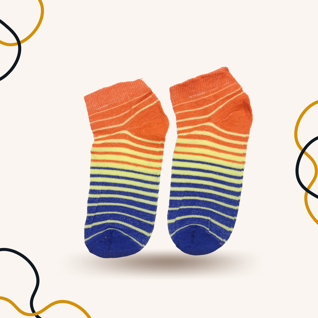Yellow Linear Ankle Socks - SOXO #1 Imported Socks Brand in Pakistan