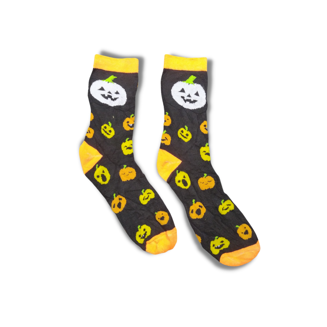 Yellow Halloween Funky Socks